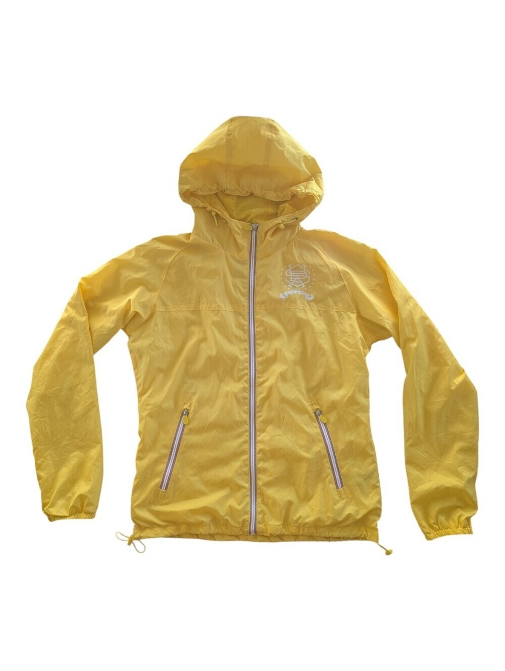 U.S. Polo Assn Yellow Hooded Windbreaker Jacket Women's Large